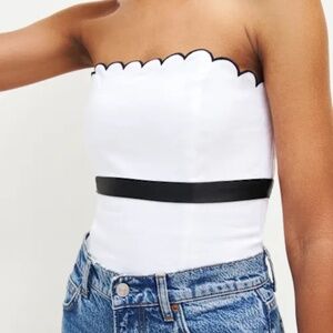 Reformation Evelyn Linen Top White - Size 6